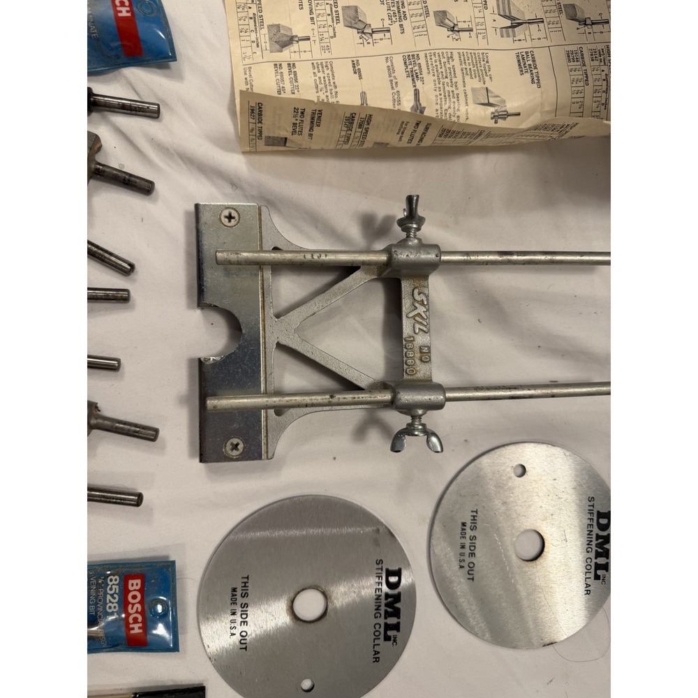 Skil 295 Router 22,500 RPM 5.5 AMPS Tested Lot Of 20+ Router Bits Metal Case - Picture 10 of 15